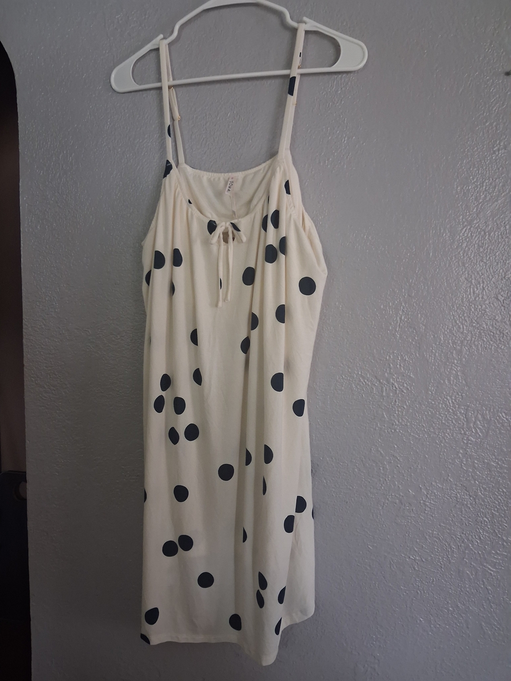 Soma NWT Cool Nights Tie Front Chemese Belle Dot Ivory XXL